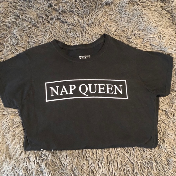 Cute “Nap Queen” Black Tee Size L - Picture 2 of 4